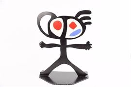 Figural Mid Century Metal Sculpture