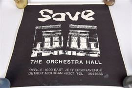 Two "Save Orchestra Hall" Lithograph Posters