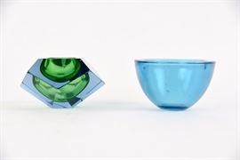 Two Mid Century Glass Bowls