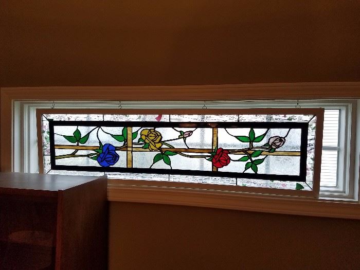 Stain Glass Window Pane -  48 inches by 13.5 inches.
