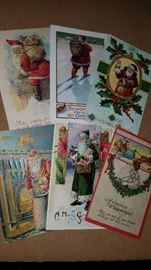 Nice selection of vintage post cards. Much Christmas, New Years, Easter