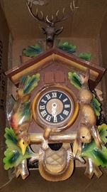 Wide variety of antiques and collectibles. West Germany cuckoo clock