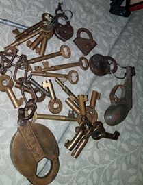 Vintage keys and locks