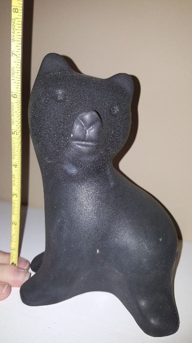 Pigeon Forge Pottery bear signed by Douglas Ferguson.  7 inches tall