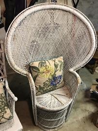 wicker peacock chair