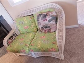 Stylish wicker settee