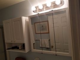 Bathroom cabinets and lights