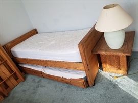 This End Up trundle bed/bunk bed set; night stand; bench