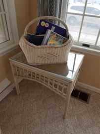 Nice wicker and rattan accent pieces