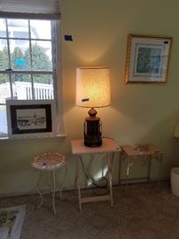 Accent tables and artwork
