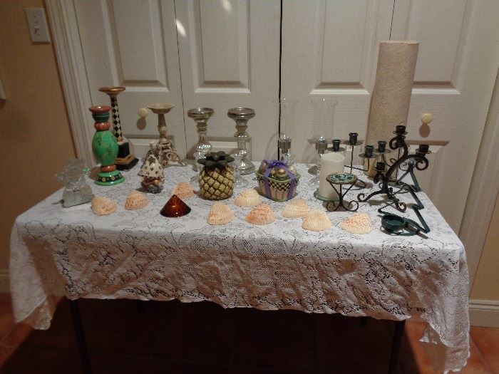 CANDLE HOLDERS AND SHELLS