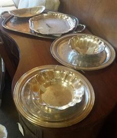 silver plate trays