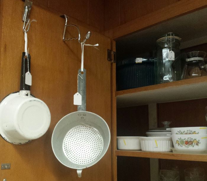 corning, pots and pans