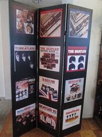 Canvas double sided BEATLES ALBUM COVER room divider.  YAH! YAH! YAH! 