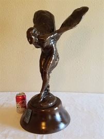 Charles Sykes, signed "Spirit of Ecstasy" bronze with Rolls Royce emblem