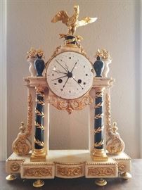 Black, white marble, gilt clock-project 