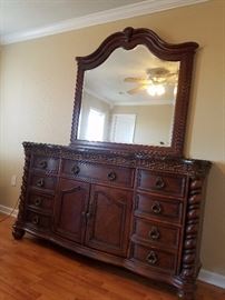 Marble top dresser/ server with mirror