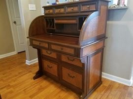 Genghis Khan Taiwan desk, birds eye maple 