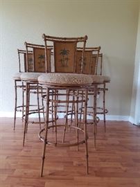 6 tropical themed bar stools
