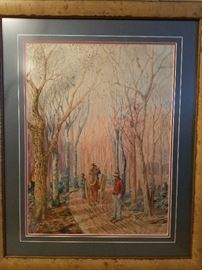 Lewis Albert Clapp 1922 water color