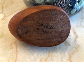 Vintage Danish Modern teak duckling by Skjode Skjern, Denmark. Original band is in tact