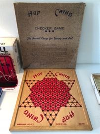 Vintage Hop Ching checkers game with original box