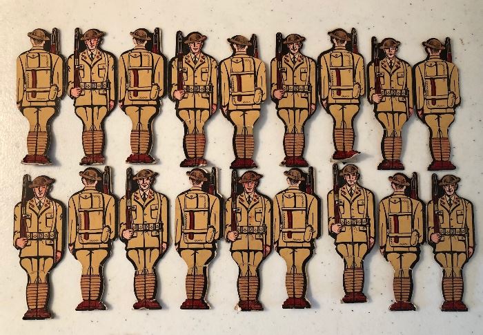 WWI Dough Boy cardboard toy soldiers