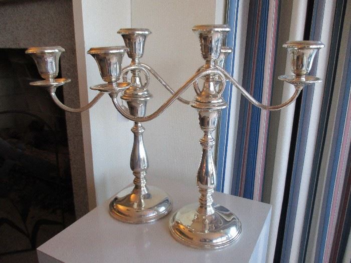 Frank M. Whiting sterling silver candelabras 