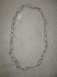 Very unique vintage sterling silver link necklace
