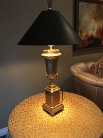 BRASS/MARBLE LAMP