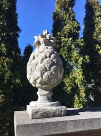 LARGE CEMENT PINEAPPLES 