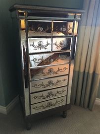 MIRRORED " LINGERIE" CHEST 49"T x 2'W x 16"D
