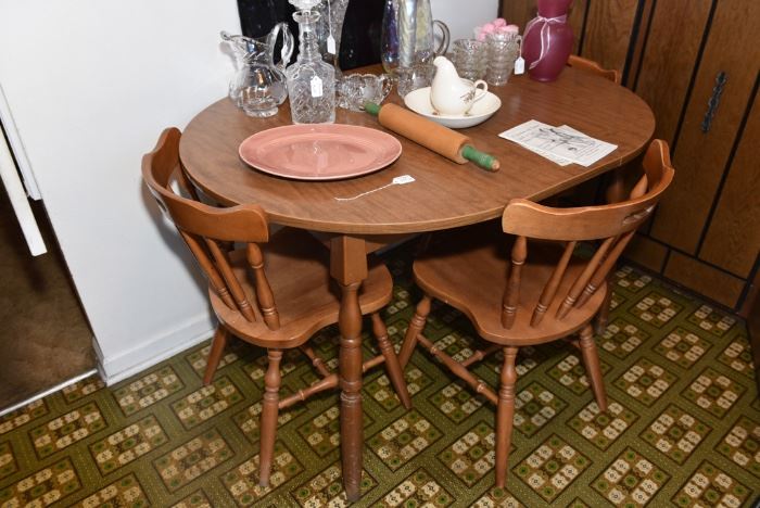 Drop Leaf Table With Four Chairs