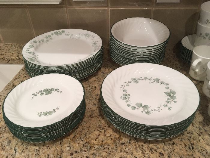 Correlle dinnerware Ivy pattern 