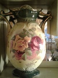 Lovely vintage one of paired floral design vase.