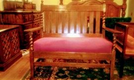 Late 1800's to early 1900's "Barley-Twist" bench.