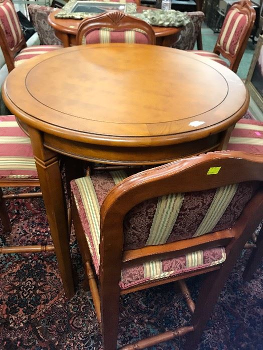 we have 5 sets table and chairs