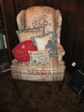 Wing Back Chair with Matching Love Seat