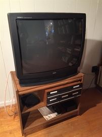 TV and TV stand.