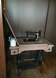Leader Sewing Machine in Table.