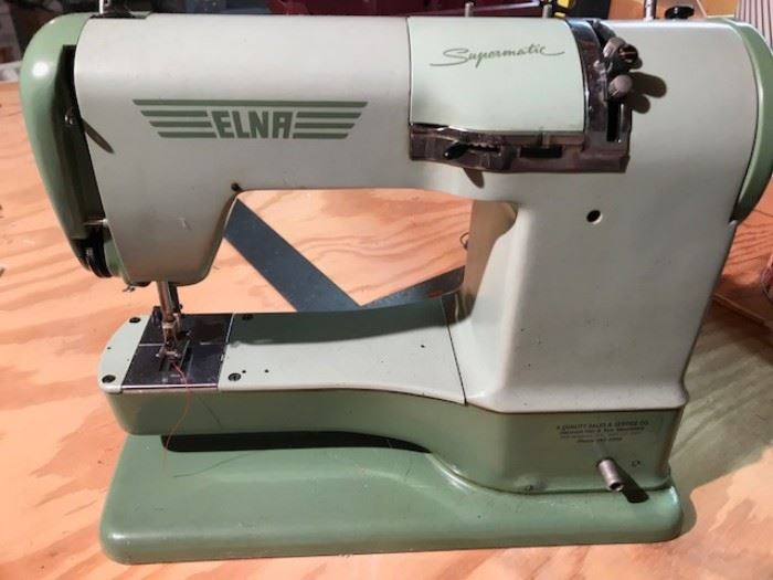ELNA Supermatic Sewing Machine (with case).