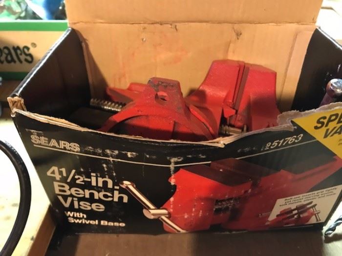 Sears 4 1/2 inch Bench Vise.
