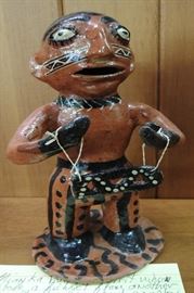 Ceramic Man with basket