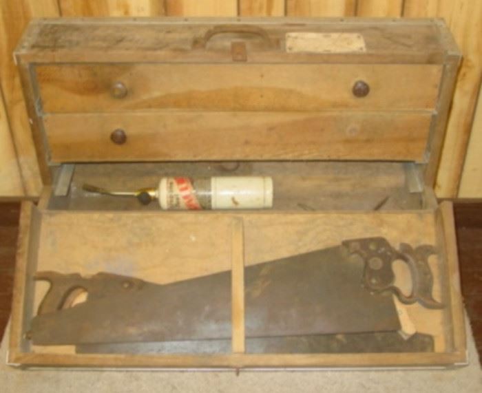 Wooden Carpenter's Tool Box