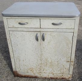 Early metal cabinet