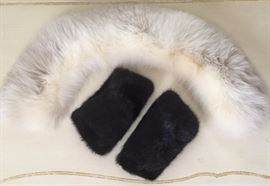 Fur Collar (Fox) and Mink Cuffs
