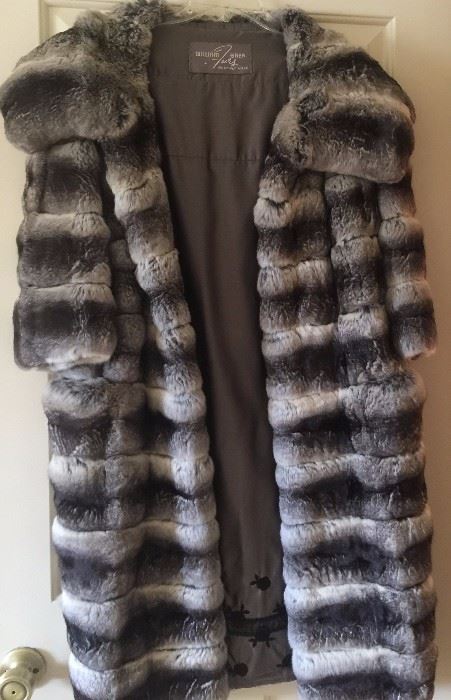Vintage Chinchilla Coat William Baer Furs Beverly Hills
