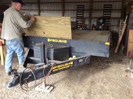 Pequea 18’ flat bed trailer. 10,000 lb capacity with attached ramps see all the pictures