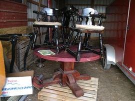 solid oak table and chairs