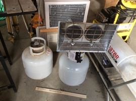 propane tank and a propane tank heater